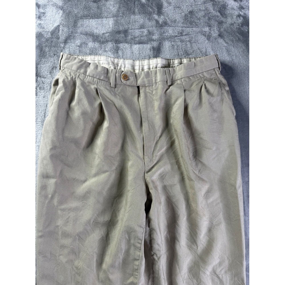Ermenegildo Zegna Men's Pants Size 38 Tan Button-through Rear Pockets Wool - Picture 3 of 9